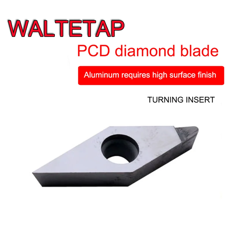 WALTETAP High gloss VBGT VCGT 110302 aluminum alloy processing PCD diamond aluminum turning blade with high surface good finish