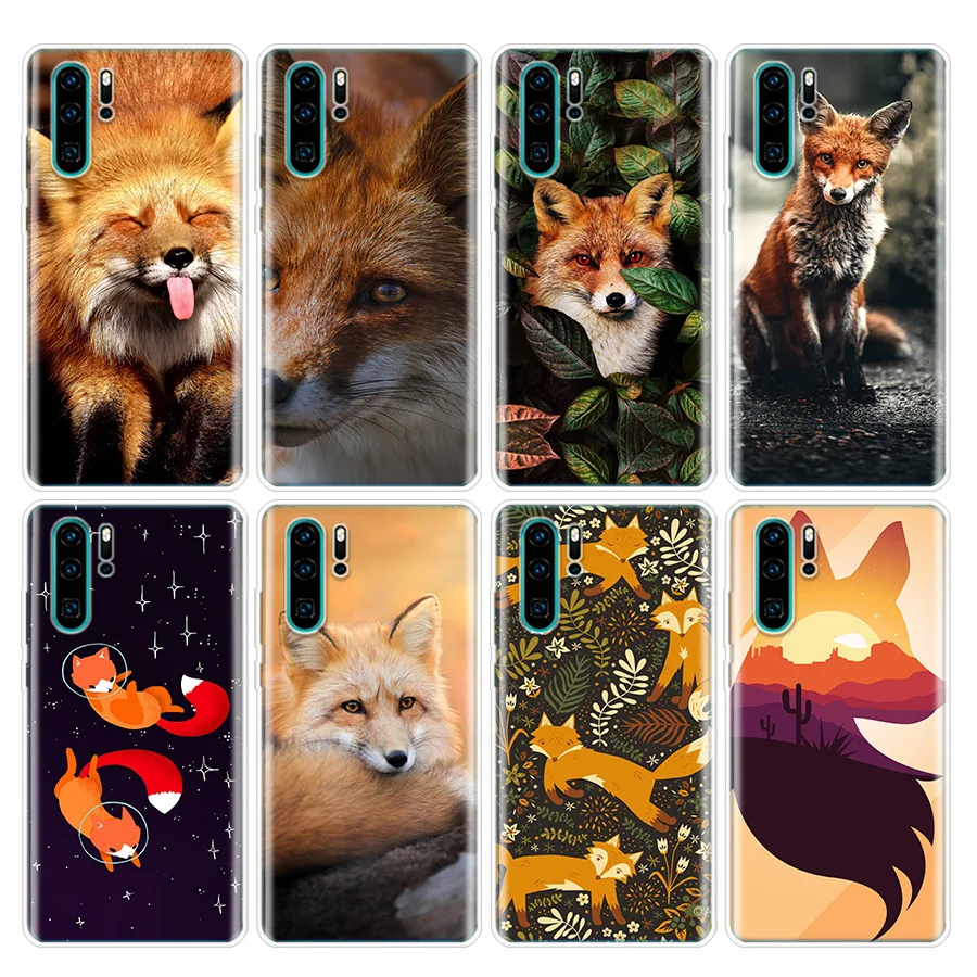 Anime fox funny foxs Phone Case For Huawei P30 Lite P40 P20 P10 P50 Mate 10 20 30 40 Pro Art Pattern Soft TPU Back Cover Fundas