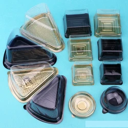 50pcs Packing Boxes Transparent Plastic Cake Boxes Non Food Grade Environmental Dessert Packaging