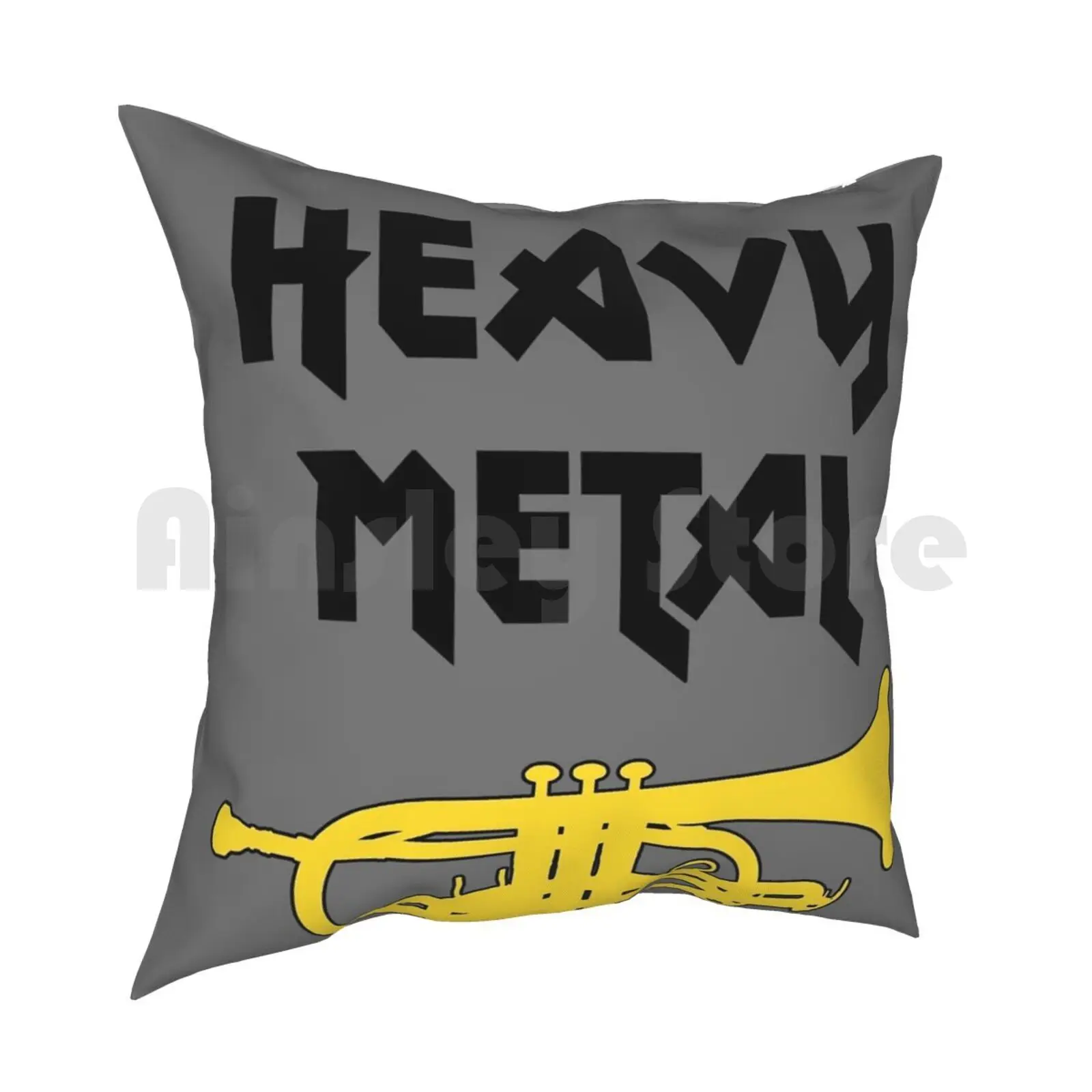 Cornet-Heavy Metal-Funny Trumpet Gift / Funny Cornet Gift Pillow Case Printed Home Soft Throw Pillow Cornet Trumpet