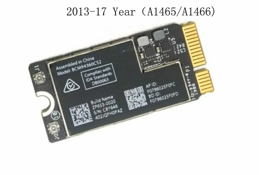 New BCM94360CS2 Wireless-AC WIFI Bluetooth BT 4.0 Airport 802.11ac Card For Macbook Air 11