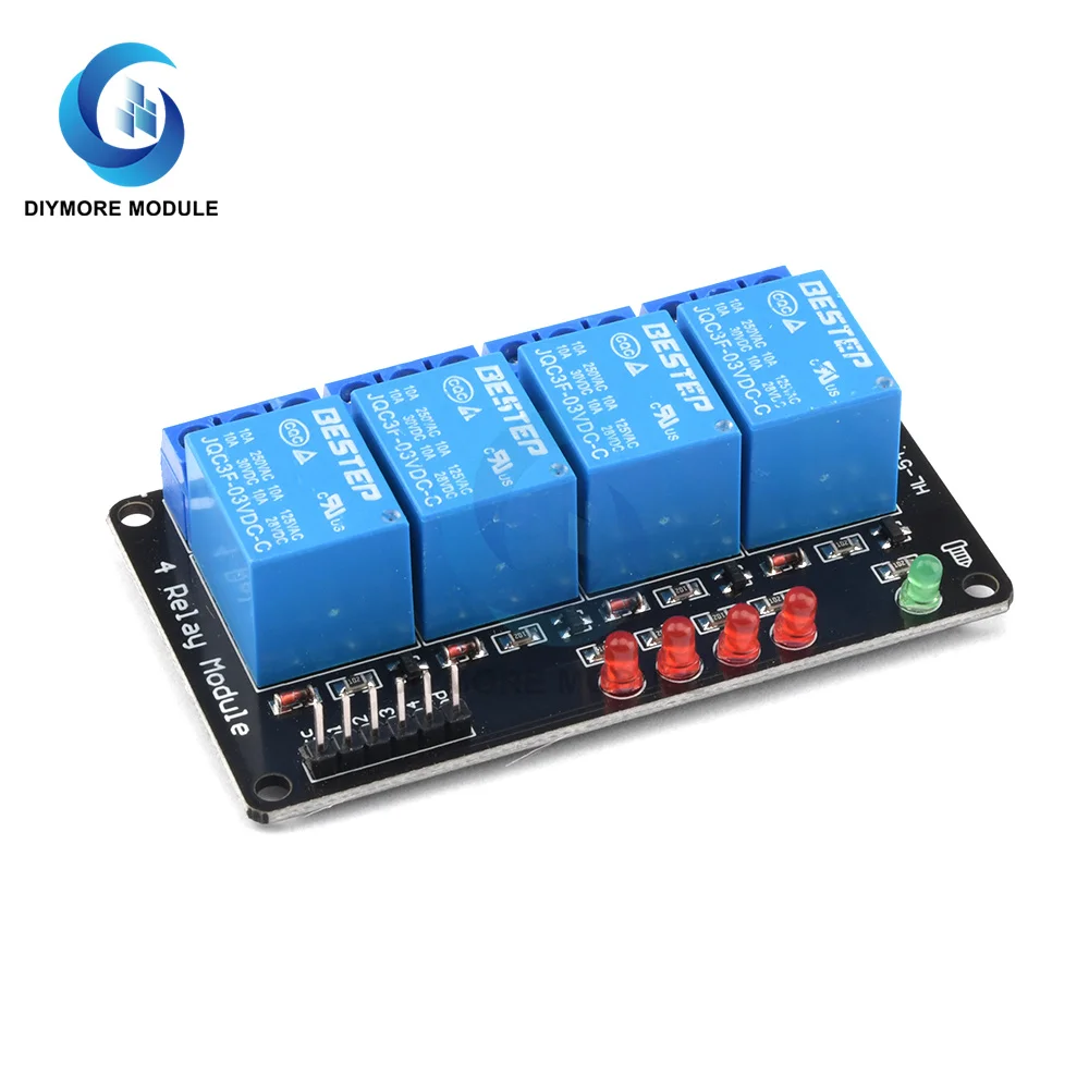 3V 3.3V 1/2/4 Channel Relay Module Low Level Trigger with Lamp Relay Output 1/2/4 way Relay Module for Arduino