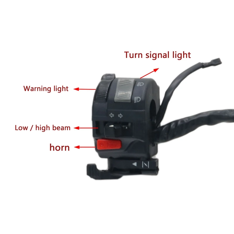 22mm Motorcycle Switches Horn Button Turn Signal Electric Fog Lamp Light Motorcross Start Handlebar Controller Switch Headlight