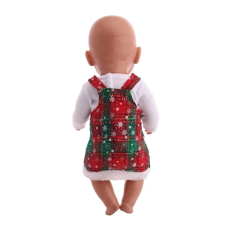 New Winter Doll vestiti per bambini serie rossa fatta a mano abito da abito di natale carino per 18 pollici American & 43Cm Reborn Baby Girl accessori