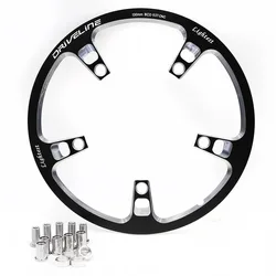 Driveline Chainring Guard 53T/56T, BCD 130mm lightest 97g, Black