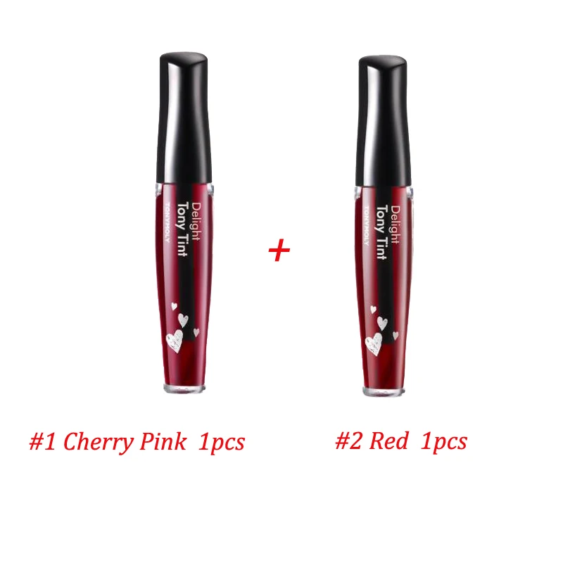 TONYMOLY Delight Tony Tint 2pcs Hot Sales Fruit Color Lip Idol Long Lasting Matte Gloss Cute Korea Cosmetics