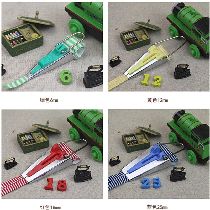 Free Shipping Tape Maker 4 pcs 6, 12, 18, 25mm, making bais tape, DIY patchwork craft tool, handmade sewing tools of needlework