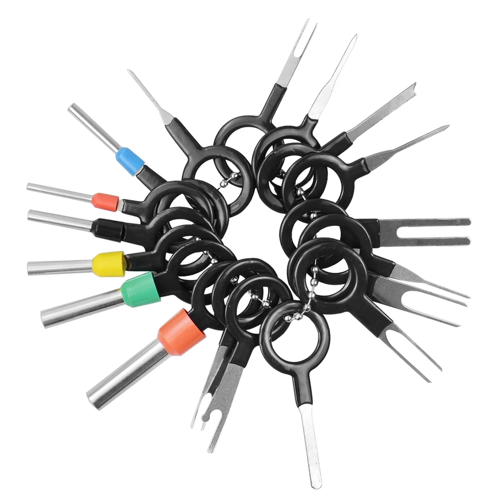 Car Terminal Removal Kit 41pcs/38pcs Auto Pin Wire Connector Extractor Automotive Electrical Plug Crimp Puller Car Repair Tool