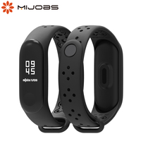 For Mi Band 4 Strap Breathable Silicone Bracelet Mi Bend 4 Belt for Xiaomi Correas Miband 3 4 NFC Smart Wristband Pulseira Sport