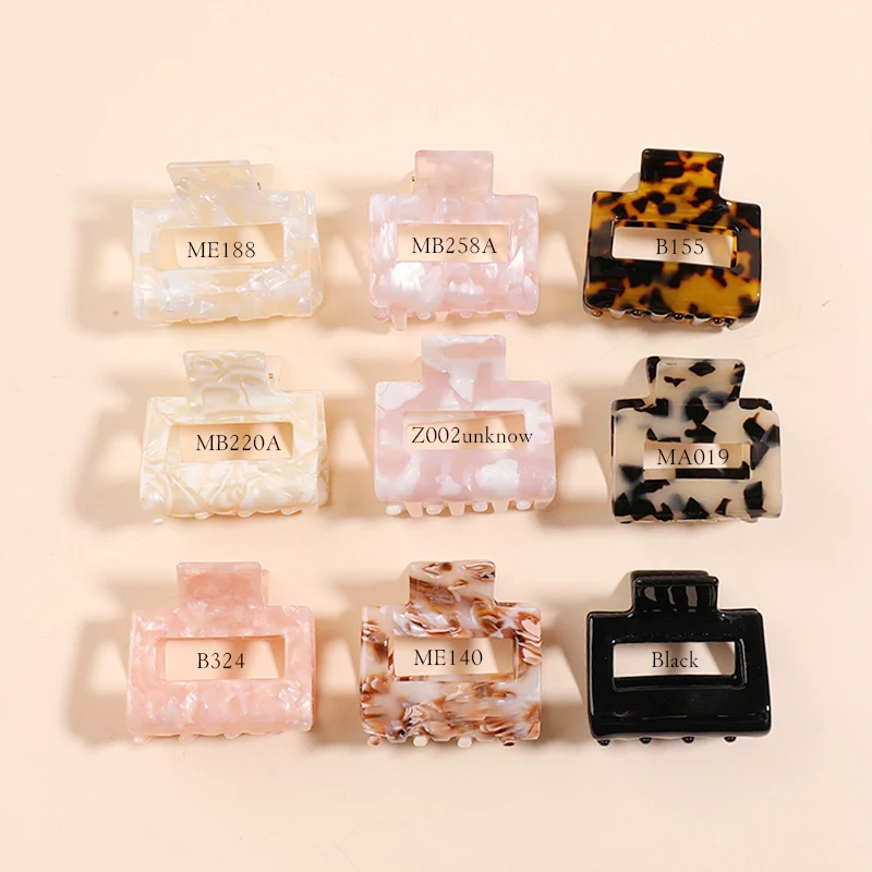 Defects Logo = Clearance Sale = Grab Small Size Acetate Hair Clips Tortoise Shell Hair Accessories For Women Girls Claw