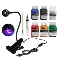 UV Curable Solder Mask Ink Set Prevent Corrosive Arcing Yellow Green Red Blue Black White Oil BGA PCB Circuit Board Repair Tools