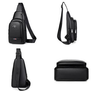 حقيبة صدر للرجال بو حقيبة جلدية خمر حقيبة كتف دائم تصميم فاخر للترفيه أفضل 12 حقيبة كروس للرجال - رقم 2