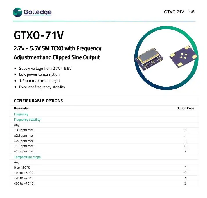 

1 шт./VCTCXO 7050 10 м 10 МГц 10,000 МГц GTXO-71 В контроль напряжения контроль температуры субсидия кварцевый генератор 4 фута