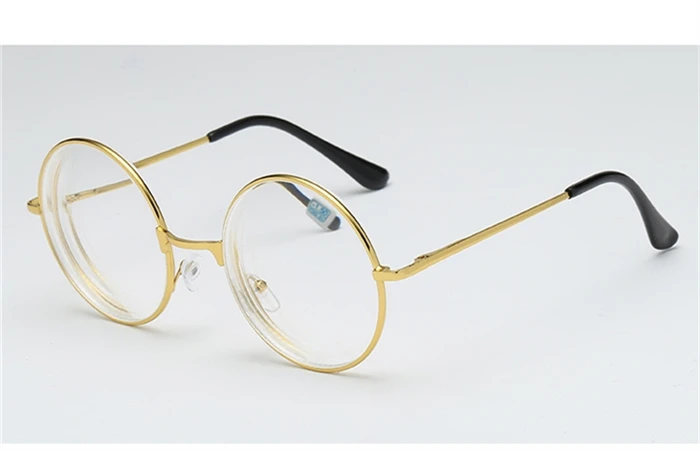 Runde Myopie-Brille für Damen und Herren, Retro-Metallbrille mit klaren Gläsern, kurzsichtige Brille, schwarz, silberfarben, goldfarbene Rahmen, -1,0, -1,5, -2,0 bis -4,0 – Detail 13