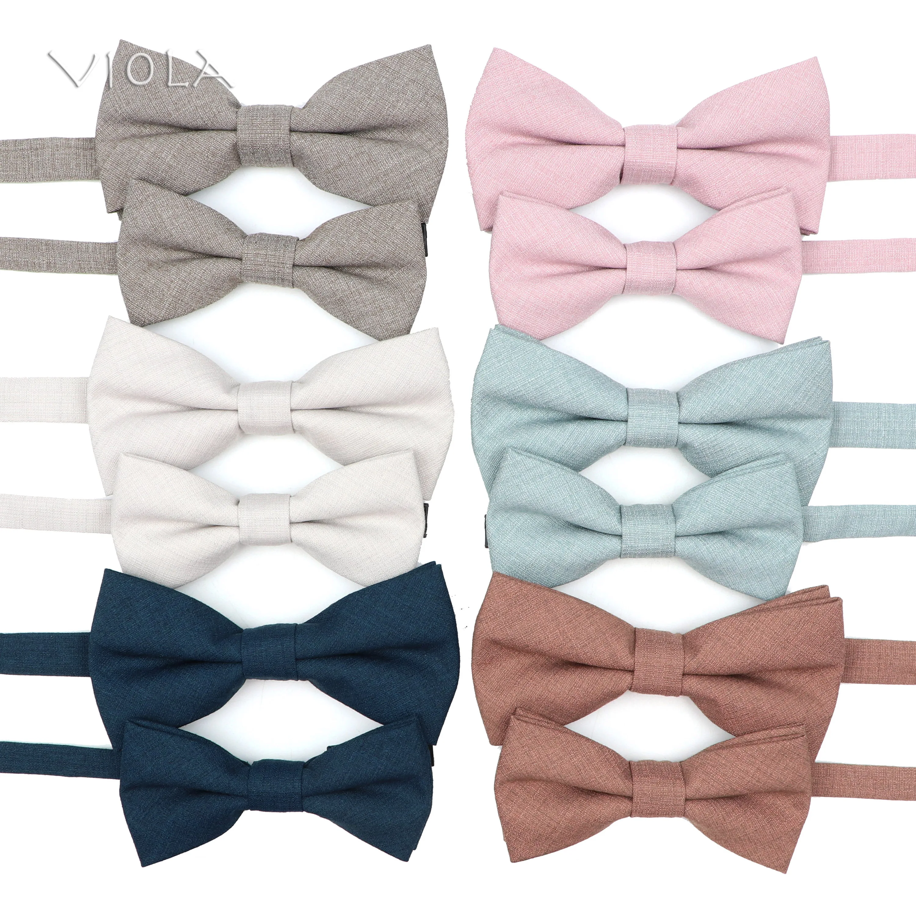 

Bamboo Fiber Sandy Grey Dusty Green Pink Blue Anti-wrinkle Solid Bowtie Set Men Kid Pet Butterfly Daily Wedding Gift Accessory