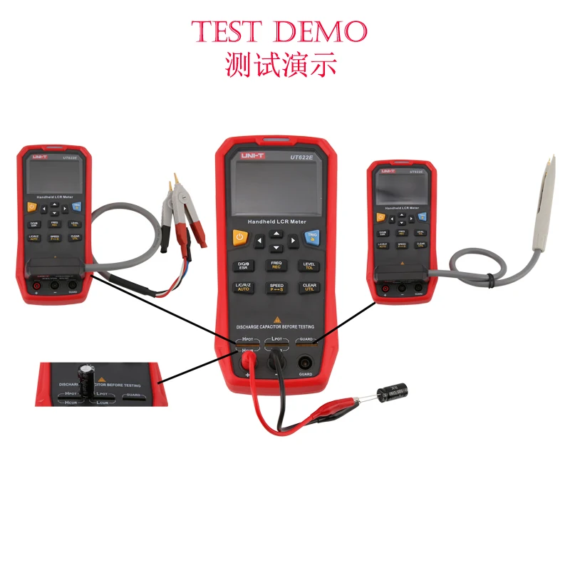 UNI-T UT622E/C/A high-precision handheld LCR Meter; industrial component parameter inductance resistance capacitance tester