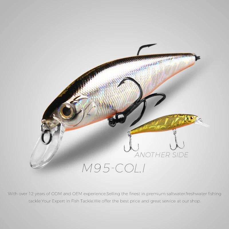 BEARKING Squad Minnow 95 mm 14,8 g 65 mm 6 g Wolframgewichtssystem SP Angelköder verschiedene Farben Kurbel Wobbler Kurbelköder