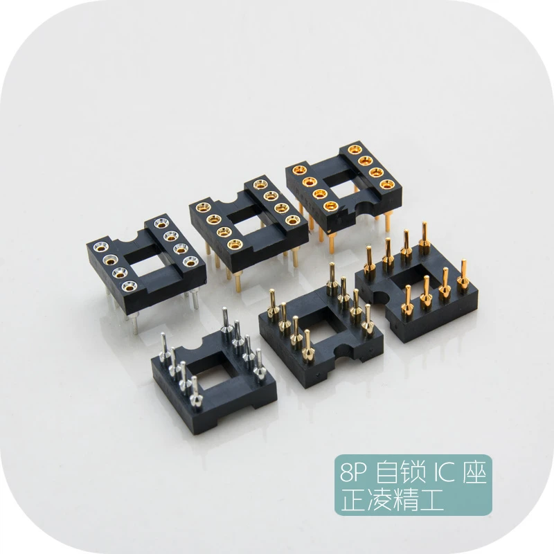 10pcs 8P Fully Gold-plated Luxury IC Block Nextron Original Taiwan Zhengling Seiko DIP-8 Round Hole Socket Fever Op Amp