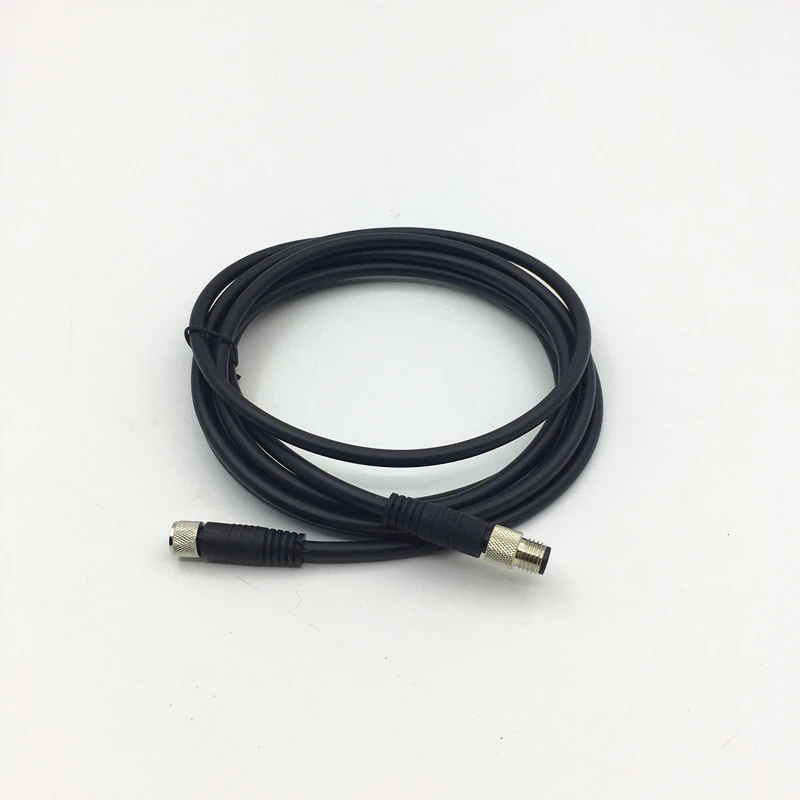 m8 double side connector straight 3 pin 4 pin male to female 0.5m pvc cable male to male plug waterproof plug