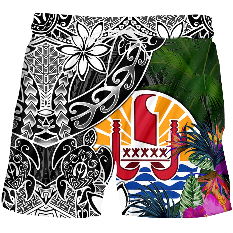 Fashion Funny Men/womenTahiti Polynesia 3D Print Summer Shorts Harajuku Style Streetwear Dropship Harajuku Summer Wholesale