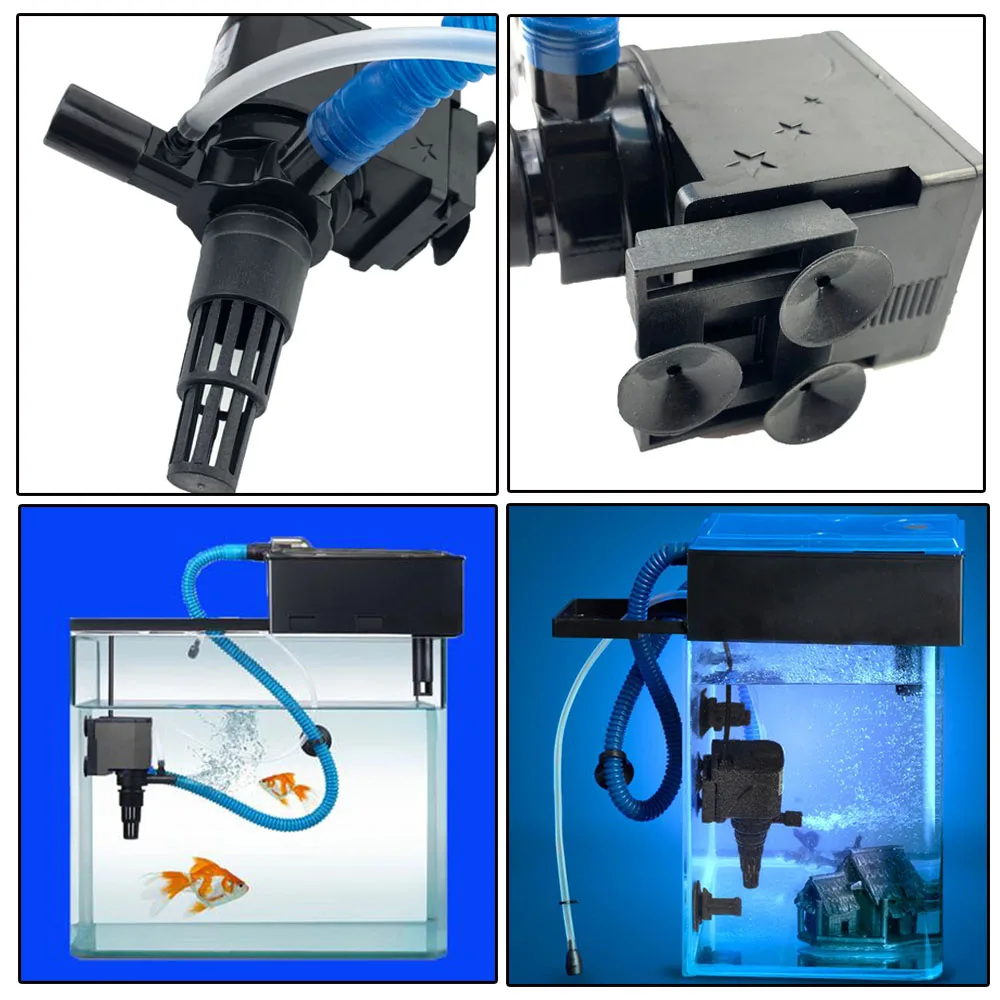 Silence Aquarium Filter External Fish Tank Filter Aquarium Sponge Biochemical Box Upper Filter Oxygen Fish Aquarium Accessories