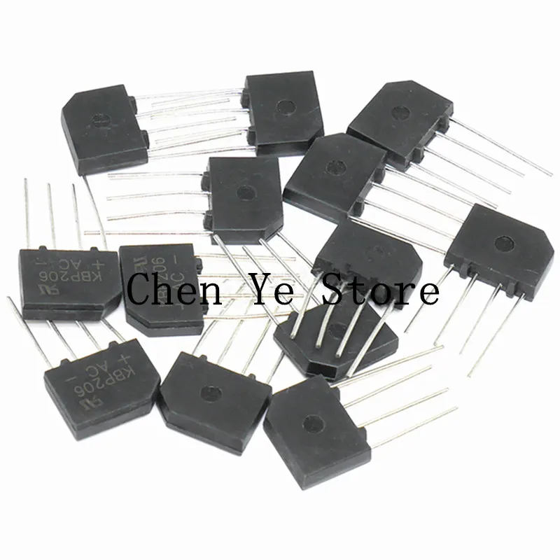 10PCS KBP206 DIP-4 KBP206G Bridge Rectifier 2A 600V new original