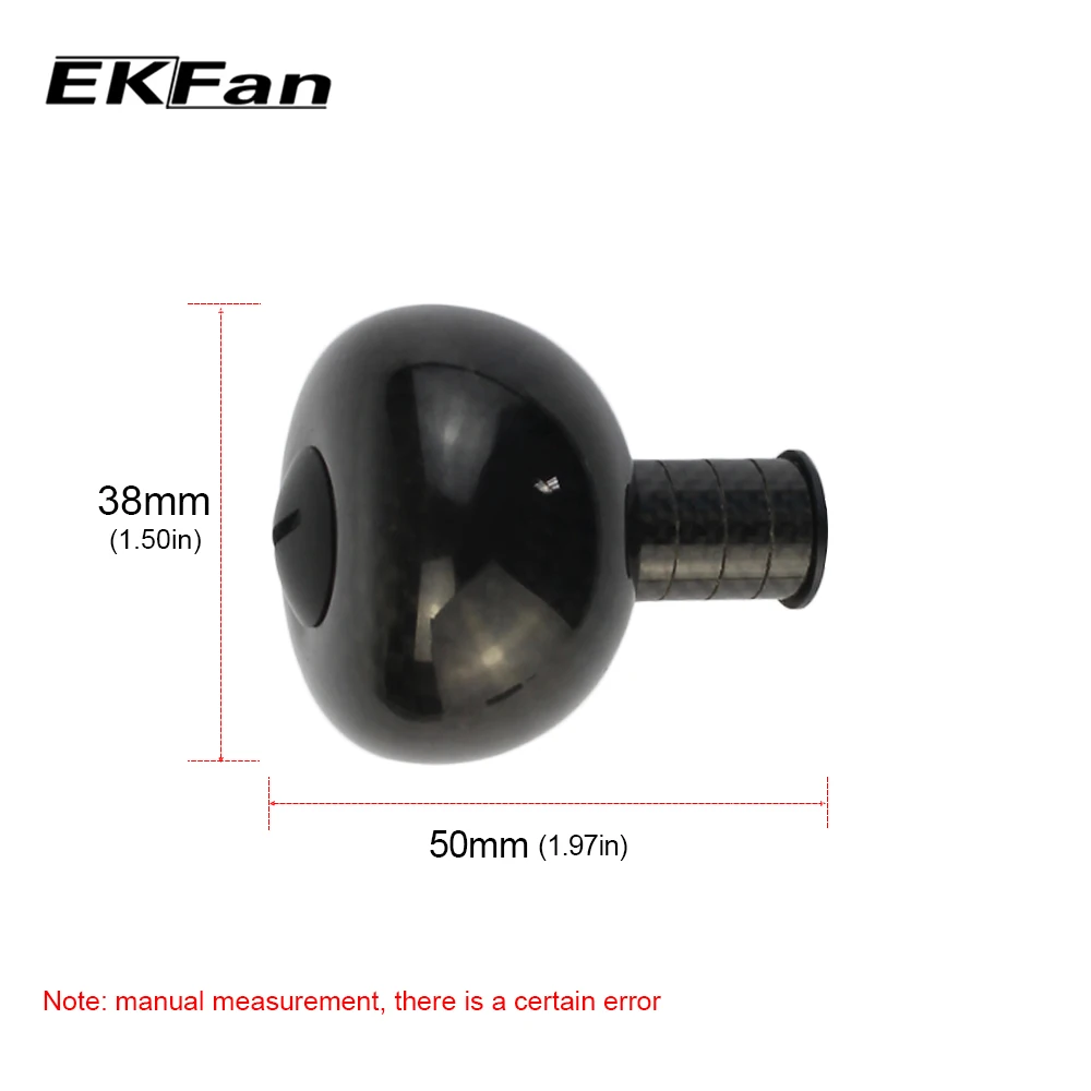 EKFan 38MM 3000-6000 Series Fishing Reel carbon fiber Knob for Bait Casting Spinning Reel Fishing Tackle Accessory