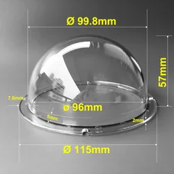 Acrylic Clear Dome Cover Security Surveillance CCTV Camera Housing HD Hemisphere Monitoring Shell 115x57mm Protect Antidust Case