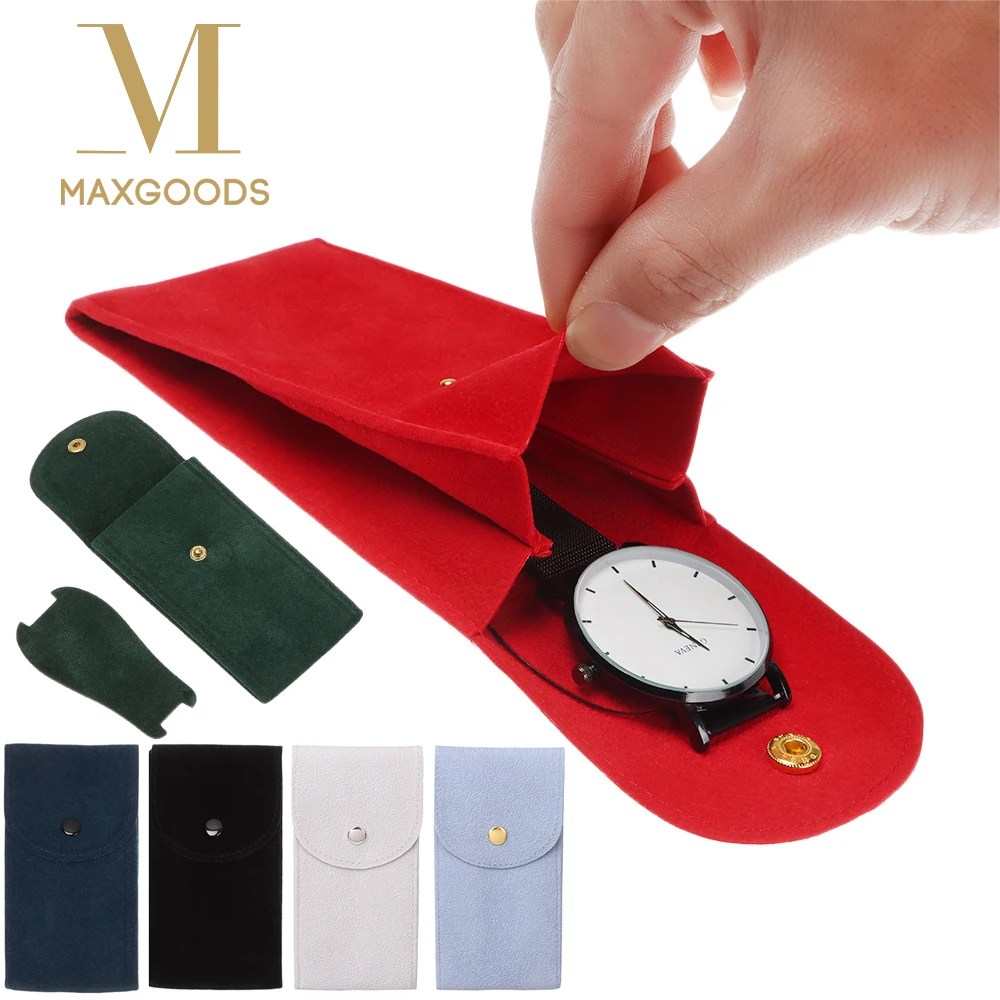 New Flannelette Watch Storage Bag Watches Pockets Dust Protect Collection Portable Watch Protection Bag Watch Boxes Case