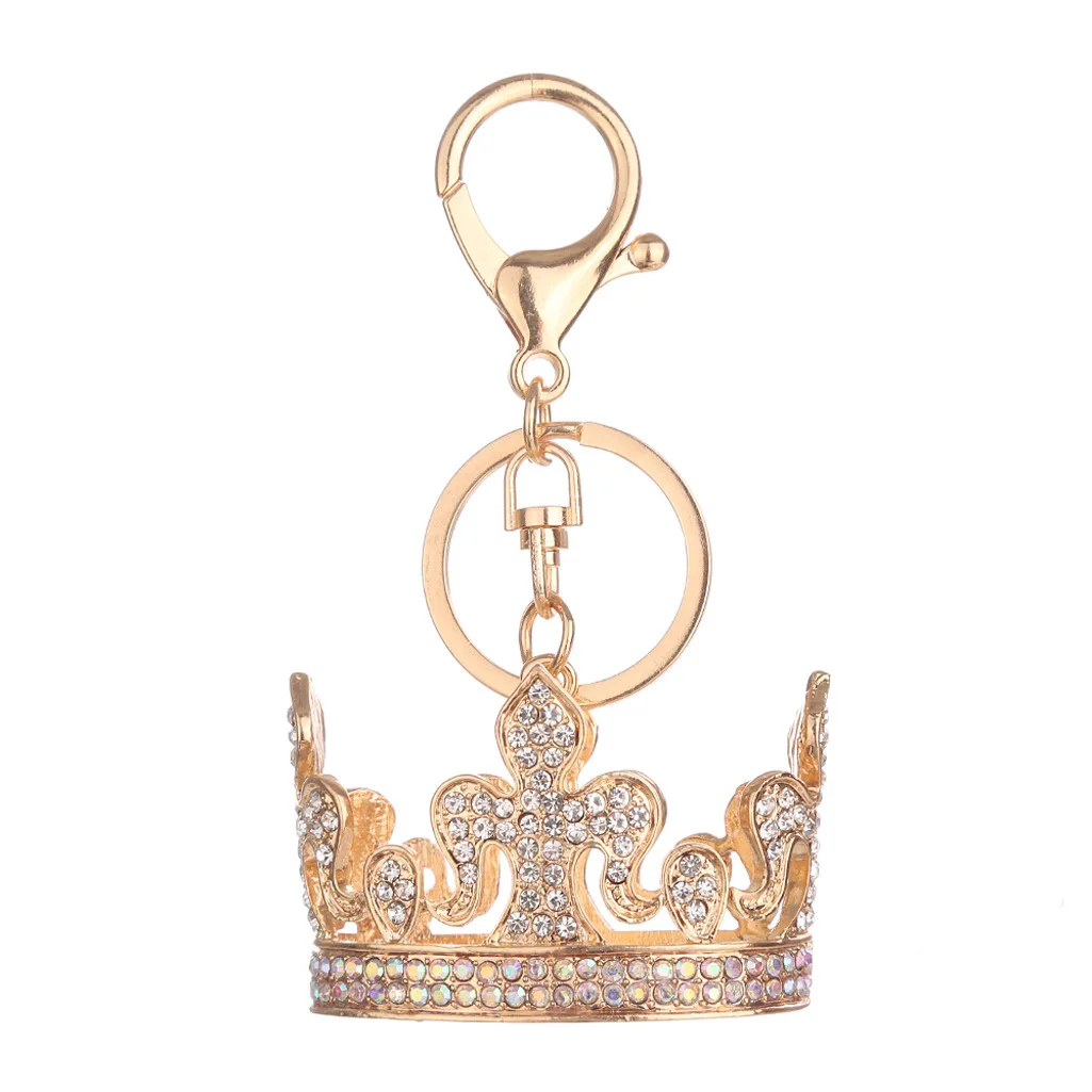 Fashion Jewelry Keychain Crown Set Metal Keychain Lady Fashion Bag Creative Pendant Gift Keychain Batch