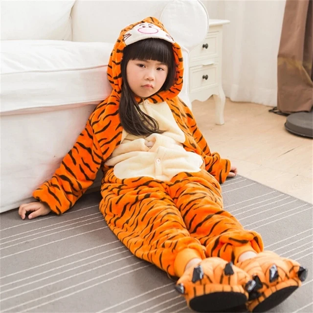 Animal Onesie Kids Tiger Tiger Costumes Kids Kigurumi Tiger Children Pajamas Suit Aliexpress