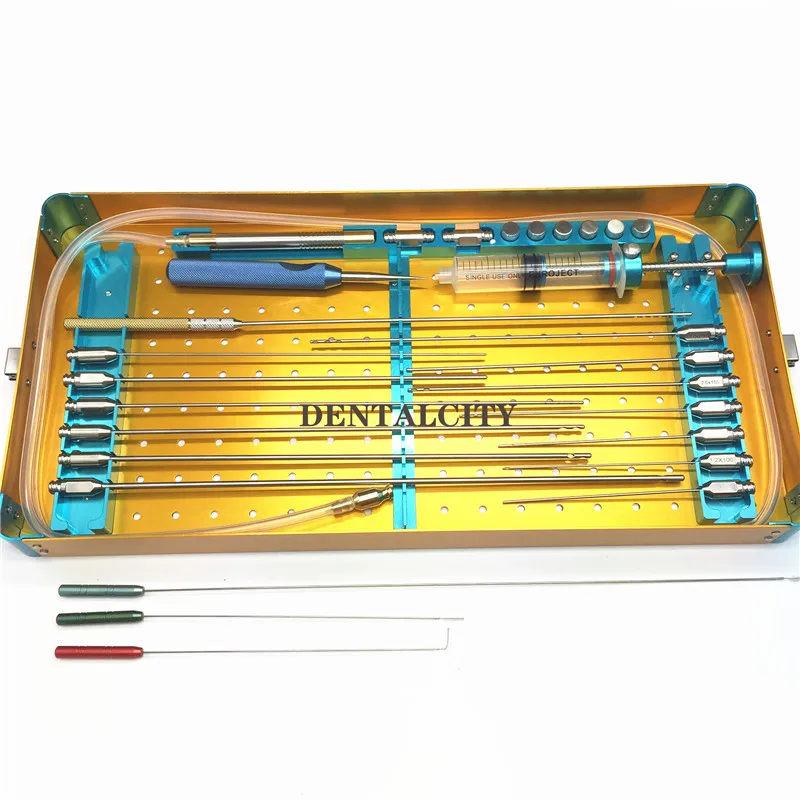 

Liposuction tools Fat cannula kit Stem Cell Lipo Fat Transfer Liposuction metal box Beauty tools