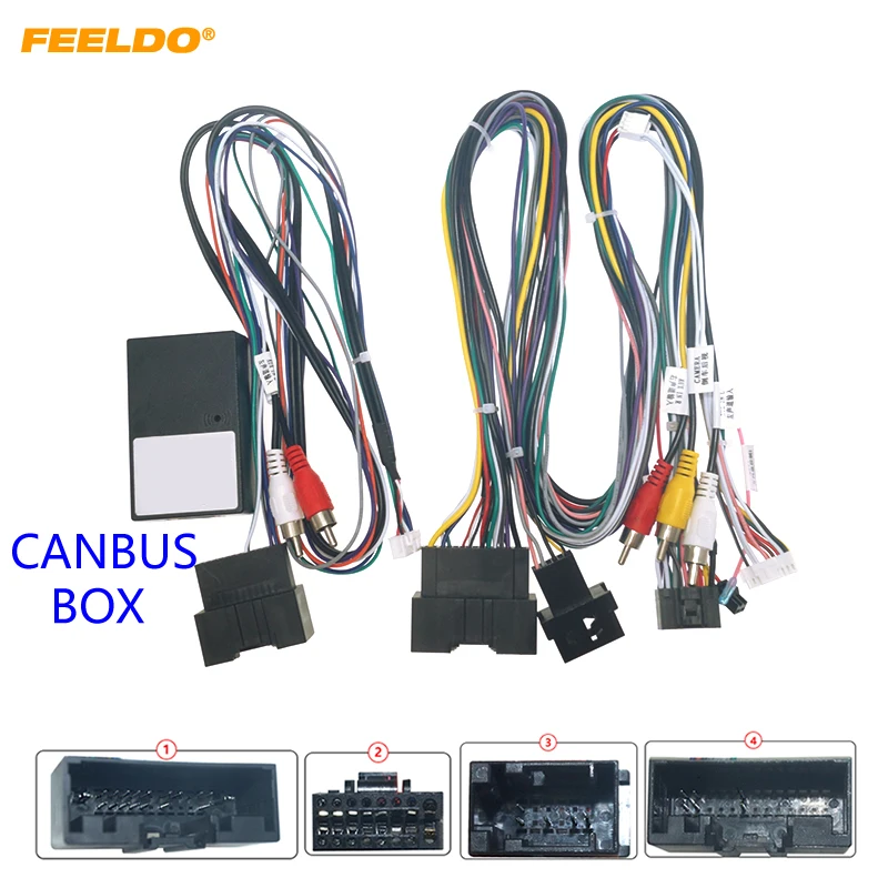 

FEELDO Car Audio 16PIN Android Power Cable Adapter With Canbus Box For Ford Ecosport(13-17)/Escape(13-17) Stereo Wiring Harness