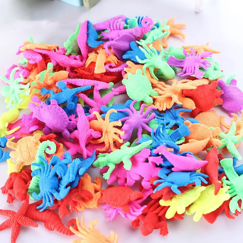 100pcs Growing In Water Bulk Swell Sea Creature Expansion Toy Colorful Puzzle Creative Magic Toys for children