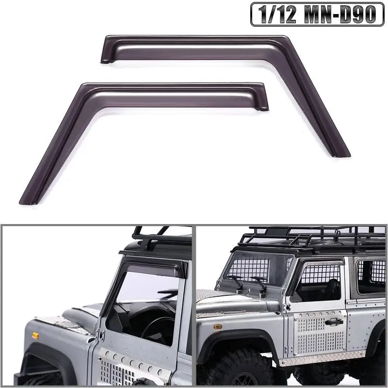 1/12 MN-D90 Defender Modified parts rain cover acrylic transparent black window cover Toy car parts