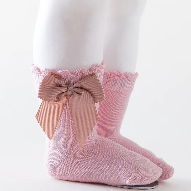 New Fashion Autumn Children Socks With Big Bows Girls Ankle Socks  Cotton Socks Toddlers Infants Cute Ankle Socks For 0-5Years