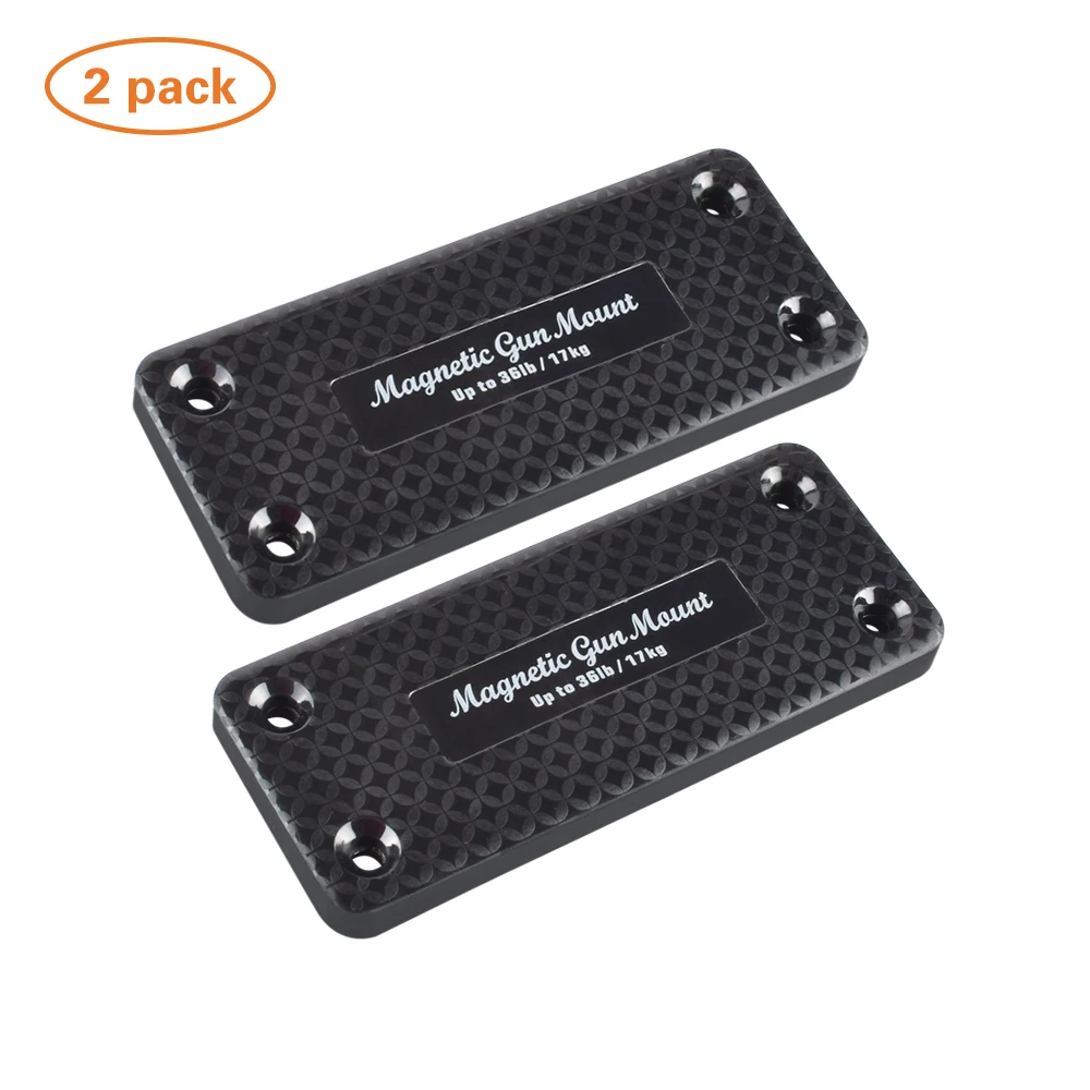 2Pack 36LBS 17KG Gun Magnet Magnetic Under Desk Magnet for Handgun Pistol Revolver Magazine in Vehicle, Wall, Vault, Bedside