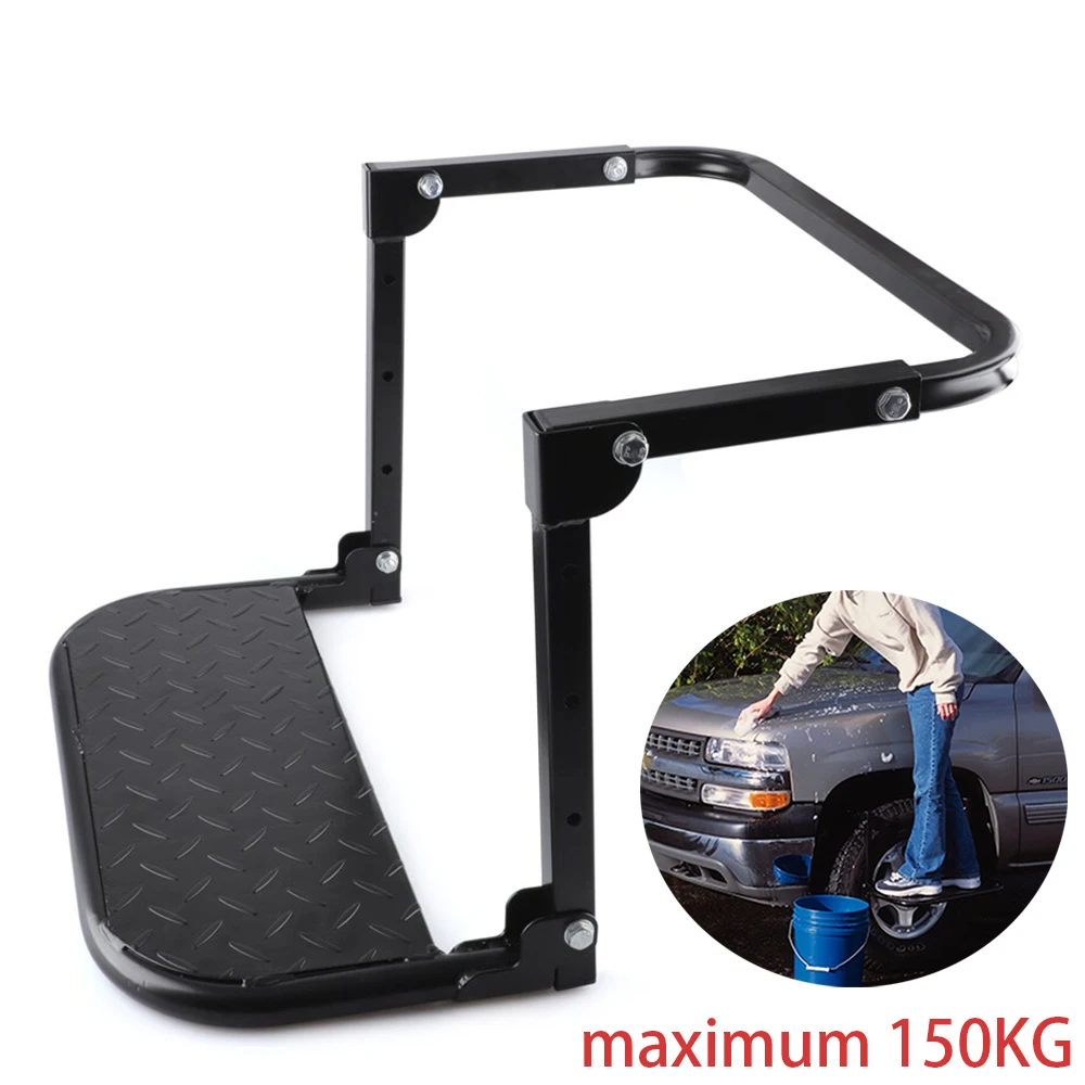 Universal Tire Step Protable Folding SUV MPV Car Stairs Tyre Mount Steps Ladder FOR Vehicle Roof Racks Bike Luggage Car Travel