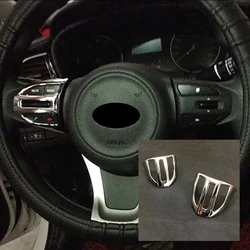 ABS Chrome For KIA Stonic KX1 2017 2018 2019 Car Steering wheel Button frame Cover Trim internal auto accessories car styling