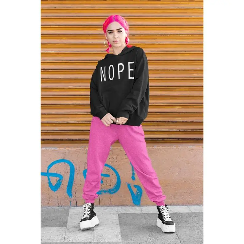 

Sugarbaby Nope Not Today Satan Funny Graphic Hoodie Spring Autumn Cotton Hoody Long Sleeved Fashion Women Men Sweater Drop Ship