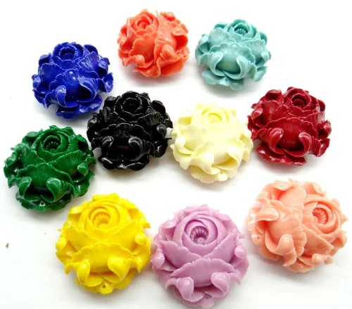 natural Chinese Organic Cinnabar Quartz crystal carve of flower charm Pendant for diy Jewelry making Necklace Accessories  A3
