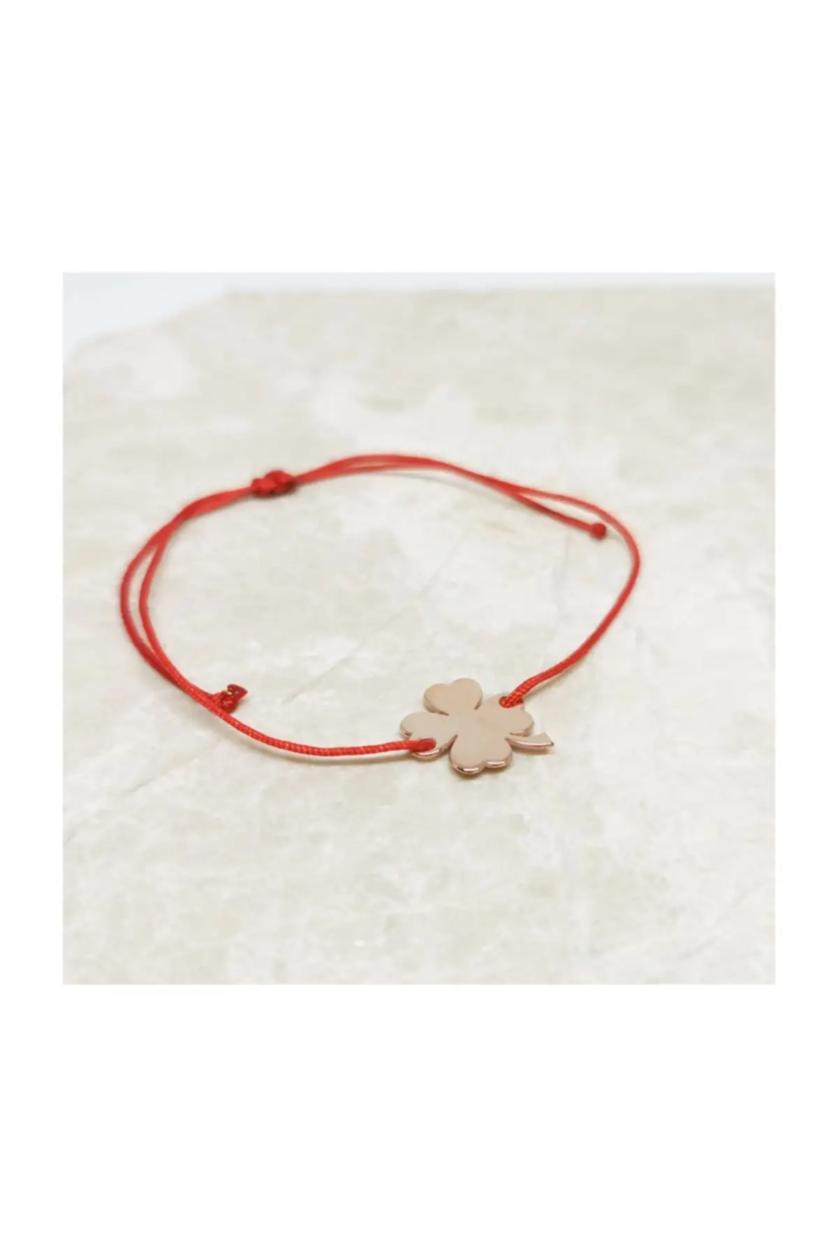 Clover-Themed Corded Bangle Female Rose