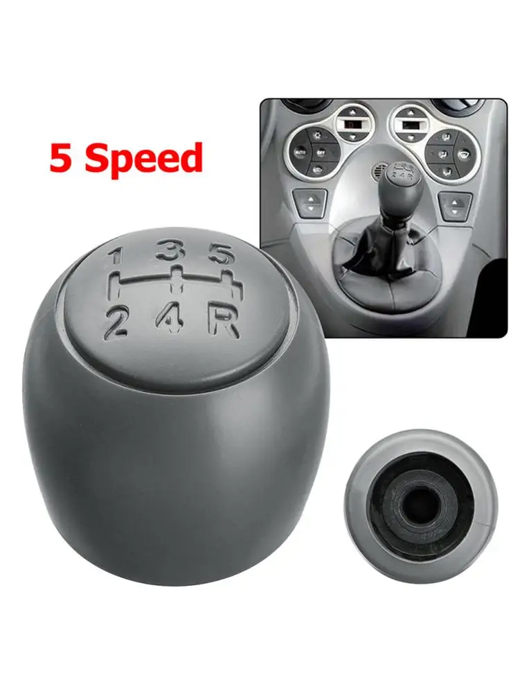 For Fi at 500 500C Panda 2003-2012 Car Gear Shifter 5 Speed Gear Shifter Shift Lever Knob Head Knob Gaiter Cover