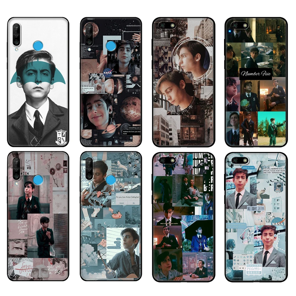 Black tpu Case For Huawei Honor 20 Lite 10 10i 20S 30S 30 Case Honor 7A 7s 7C Case Cover The Umbrella Academy Aidan Gallagher