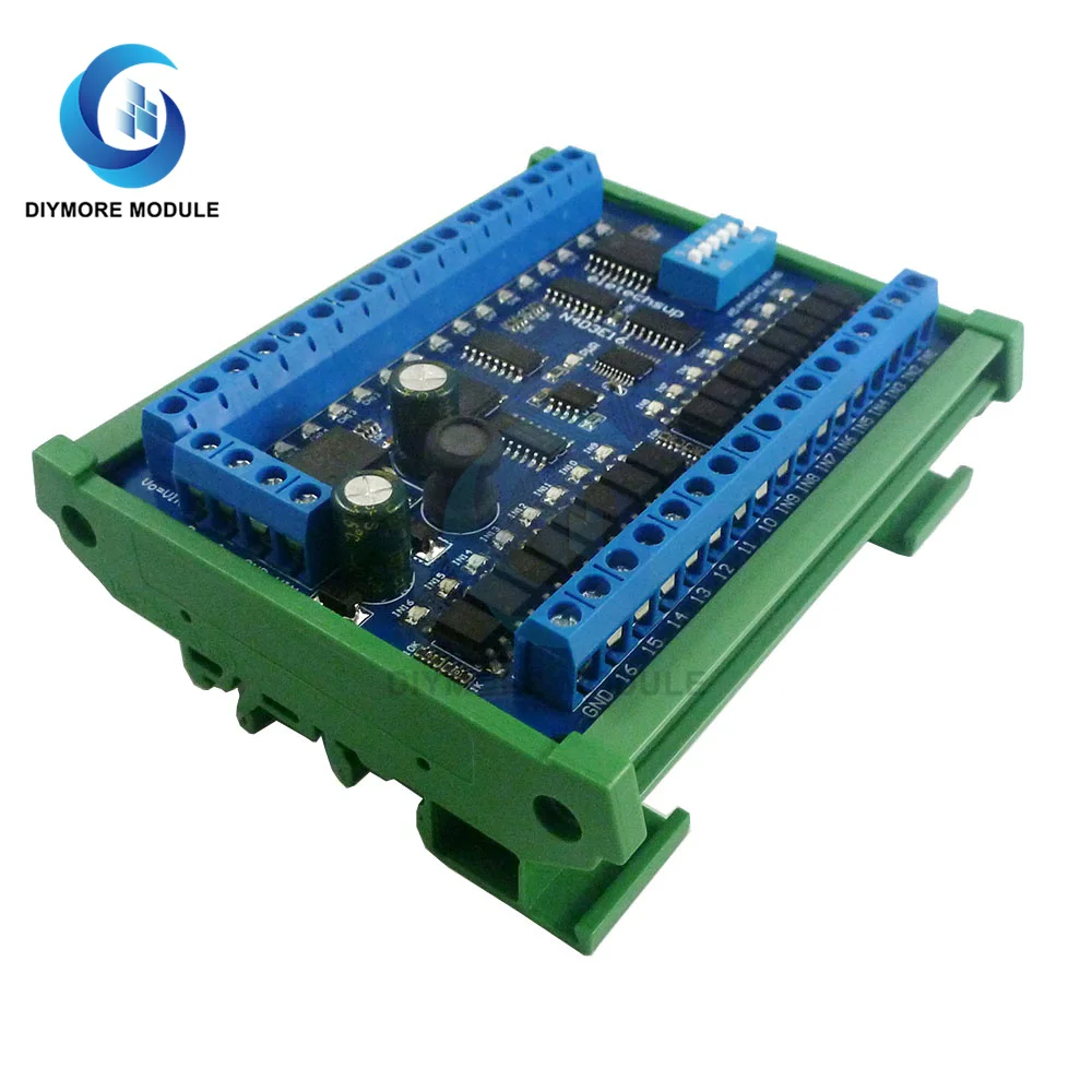 DC 12V 24V 16 Input 16 Output RS485 Remote Control Switch PLC IO expansion Board 03 06 16 Modbus RTU Module