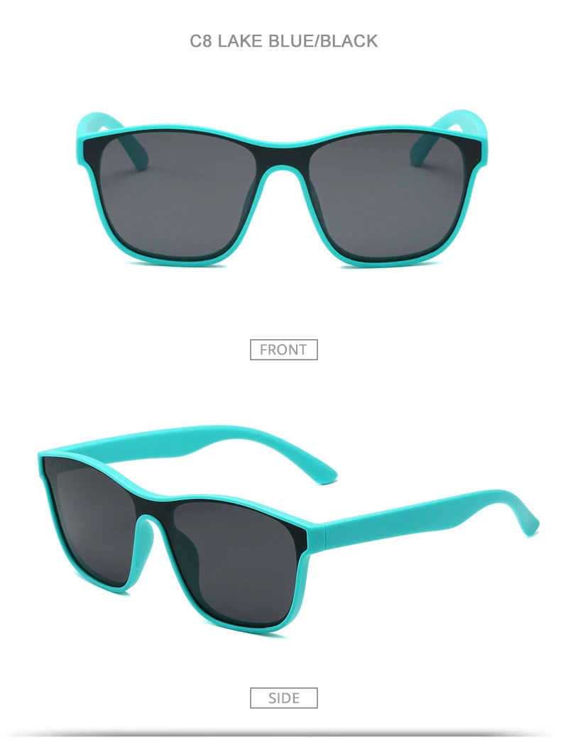Neue einteilige Objektiv Sonnenbrille Männer Frauen Fashion Square Männliche Sonnenbrille Stilvolle Anti-glare Fahren Reisen Shades UV400 – Detail 11