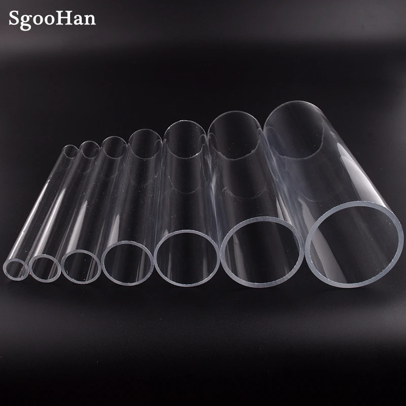 1pc O.D 50~110mm Transparent Acrylic Aquarium Fish Tank Pipe Plexiglass Water Supply Tube Home Garden DIY Watering Fittings 32CM