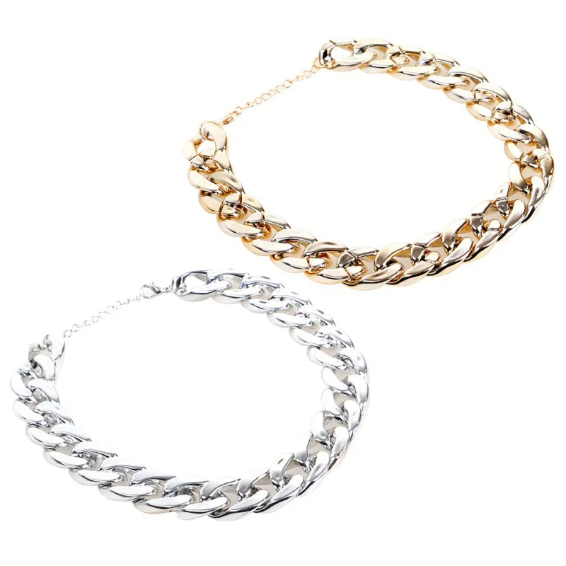 Dog Chain Collar Pet Fashion Necklace for Large Dogs Pitbull Bulldog Strong Silver Gold Slip Dog Collar