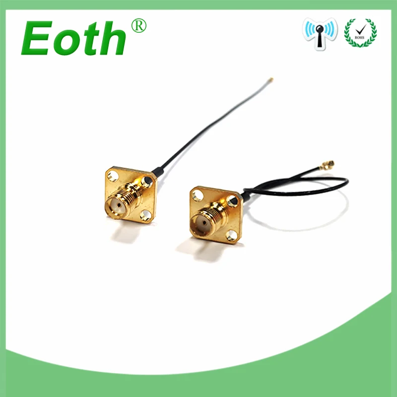 Cable de antena EOTH montaje en panel SMA hembra IOT a conector Ufl./IPX 1,13 Cable de extensión de Cable en espiral