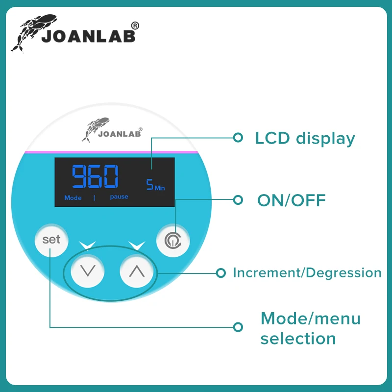 JOANLAB 110V ~ 220V 실험실 교반기 전기 교반기 디지털 디스플레이 실험실 믹서 실험실 장비 최대 교반 용량: 20L